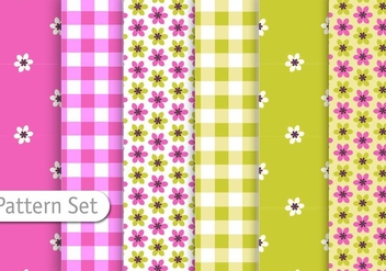 Cutre Retro Pattern set - vector gratuit #344353
